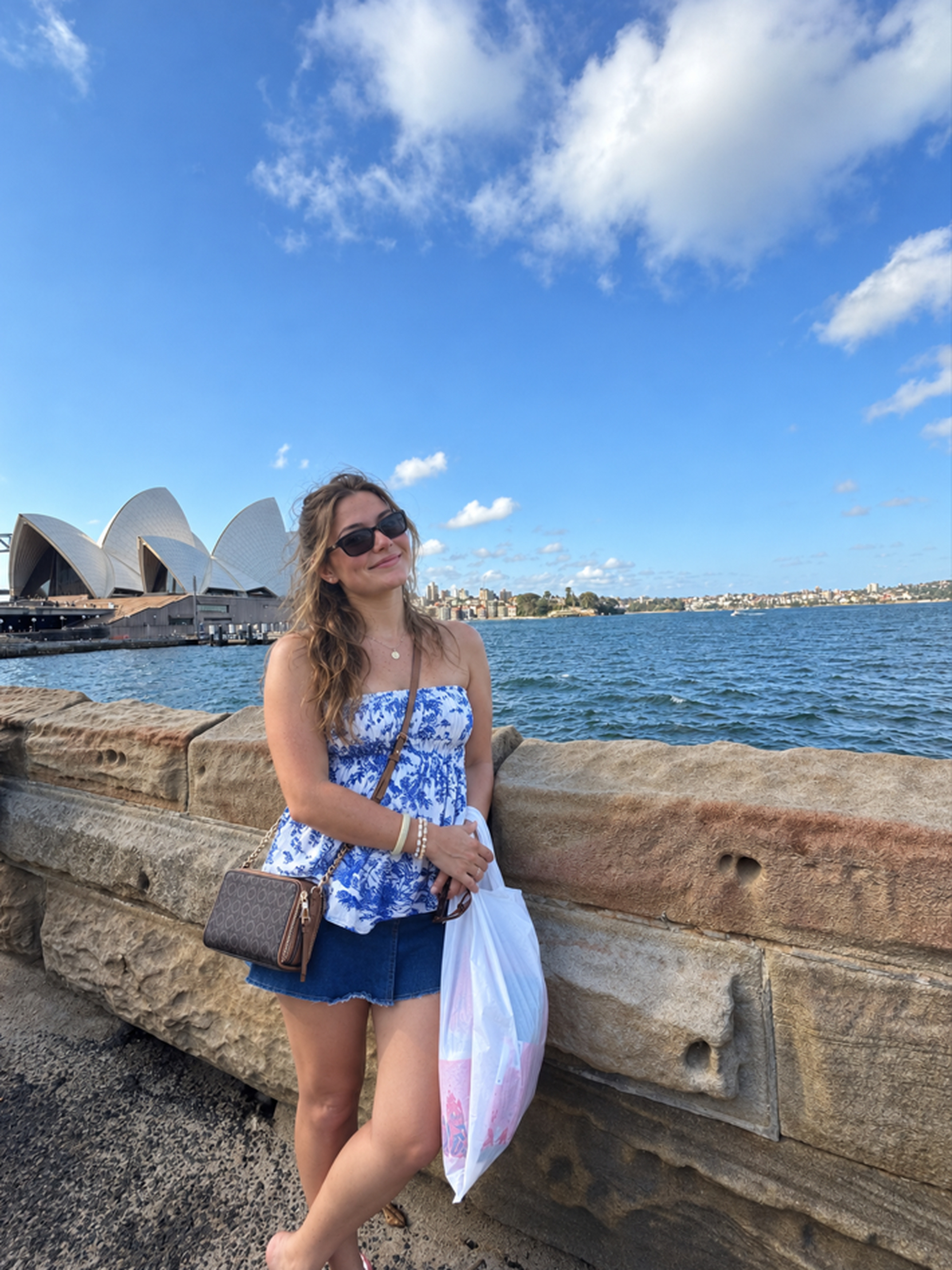 Amber on Sydney Harbour, Opera House behind her